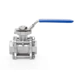 3 Parçalı Paslanmaz Küresel Vana – Dişli, Tepe Flanşlı