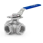 3 Yollu Paslanmaz Küresel Vana – Tepe Flanşlı