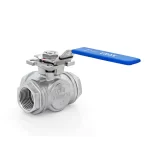 3 Yollu Paslanmaz Küresel Vana – Tepe Flanşlı