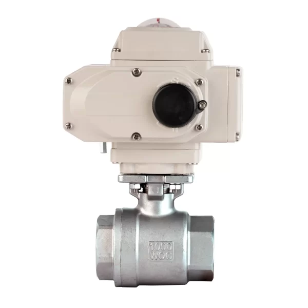 Elektrik Aktüatörlü 2 Parçalı Dişli Küresel Vana