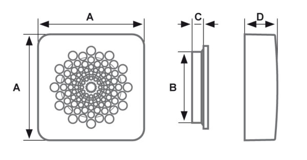 Fantini Cosmi Wall-Mounted Fan / Exhaust Fan - Image 4